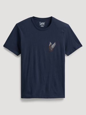Men's Winged Logo Graphic Tee in Dark Sapphire