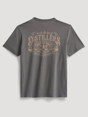 Men's Distillers Graphic Tee in Gunmetal