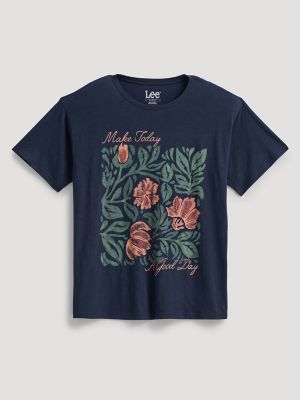 Women's Good Day Graphic Tee in Dark Sapphire main view