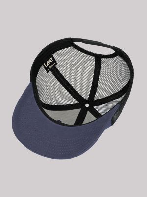 Mens Logo Patch Trucker Hat:Navy:One Size alternative view 4