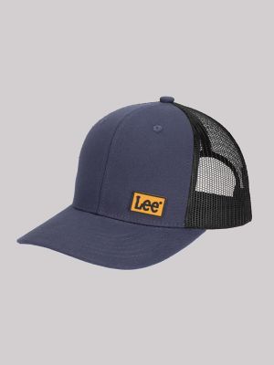 Mens Logo Patch Trucker Hat:Navy:One Size main view