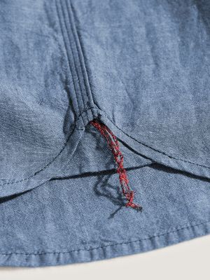 Men's Lee&reg; x Indian Motorcycle 101 LS Workshirt in Blue Chambray
