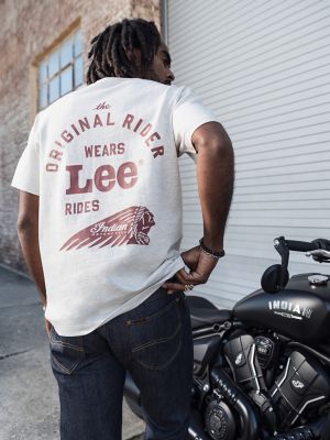 Men's Lee&reg; x Indian Motorcycle 101 Tee in Oatmeal Heather