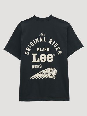 Men's Lee&reg; x Indian Motorcycle 101 Tee in Washed Black