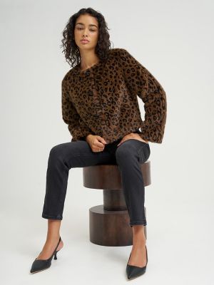 Women's Premium Cropped Fur Jacket