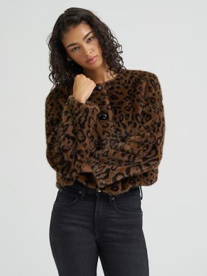 Women's Premium Cropped Fur Jacket
