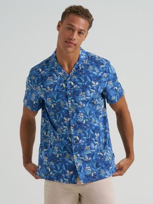Men's Toucan Print Camp Shirt