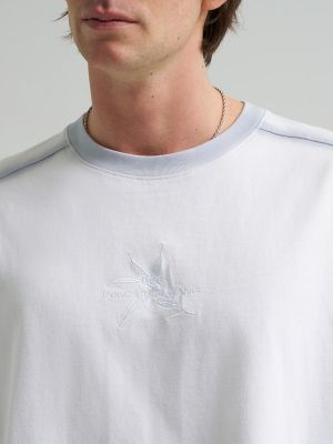 Men's Lee&reg; x Feng Chen Wang Oversized Logo Tee in White alternative view 4