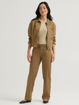 Women's Legendary Cropped Chore Jacket in Dark Khaki