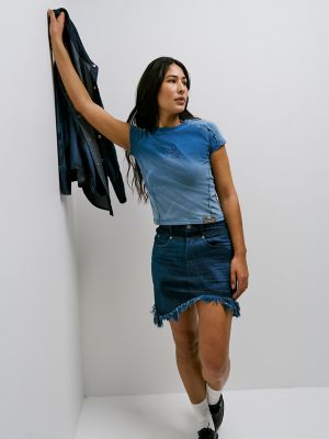 Women's Lee&reg; x Feng Chen Wang Cropped Logo Tee in Navy alternative view