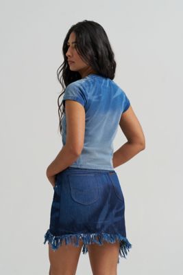 Women's Lee&reg; x Feng Chen Wang Cropped Logo Tee in Navy alternative view 2