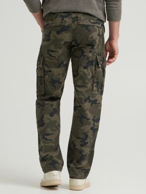 Men's Legendary Loose Straight Cargo Pant in Dark Olive Camo