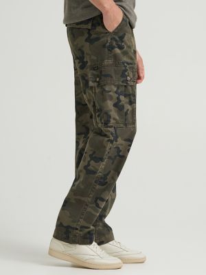 Men's Legendary Loose Straight Cargo Pant in Dark Olive Camo