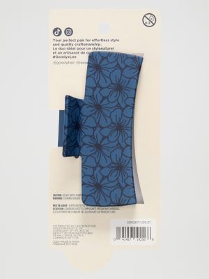 Goody x Lee Large Claw Clip 1ct:Indigo Floral:One Size alternative view 5