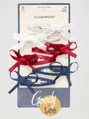 Goody x Lee Bow Snap Clips 6ct:Multicolor:One Size alternative view 2