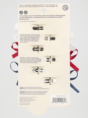 Goody x Lee Bow Snap Clips 6ct:Multicolor:One Size alternative view 3