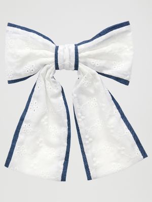 Goody x Lee Bow Barrette 1ct:White:One Size alternative view