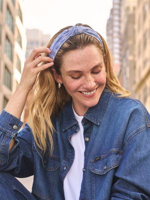 Women's Goody x Lee Denim Headband with Knot, 1ct
