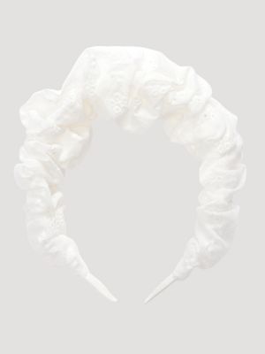 Women's Goody x Lee White Ruched Headband, 1ct