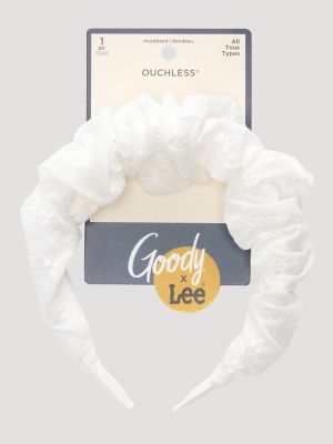 Women's Goody x Lee White Ruched Headband, 1ct