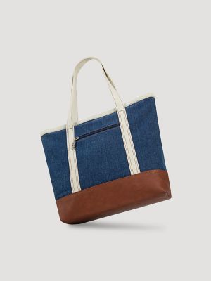 Womens Color Block Tote Bag:Jeansy:One Size alternative view 2