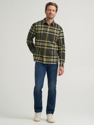 Men's Legendary All Purpose Flannel Shirt in Deep Depths Earth Khaki
