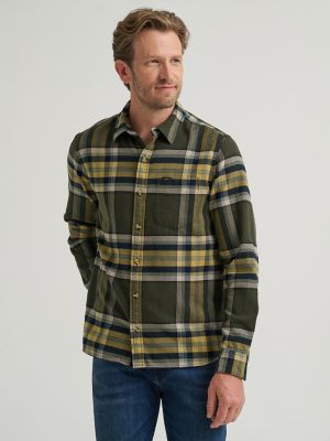 Men's Legendary All Purpose Flannel Shirt in Deep Depths Earth Khaki