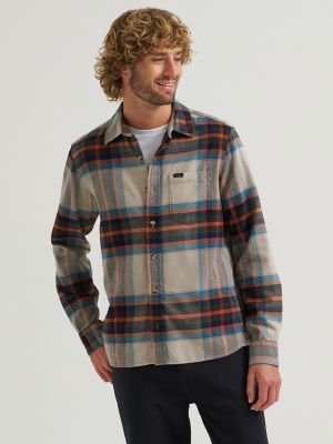 Men's Legendary All Purpose Flannel Shirt in Abbey Stone Hydro Plaid