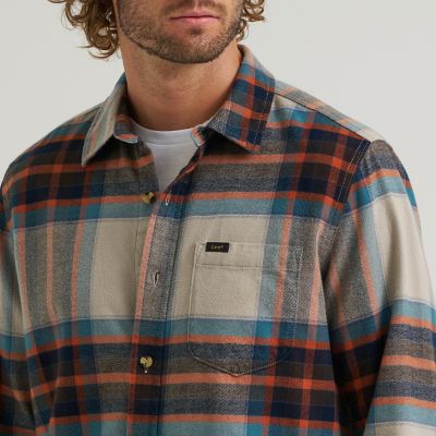 Men's Legendary All Purpose Flannel Shirt in Abbey Stone Hydro Plaid