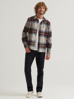 Men's Legendary All Purpose Flannel Shirt in Abbey Stone Hydro Plaid