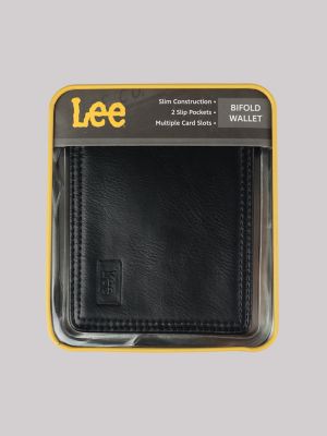 Men's Embossed logo Tumbled Bifold Wallet