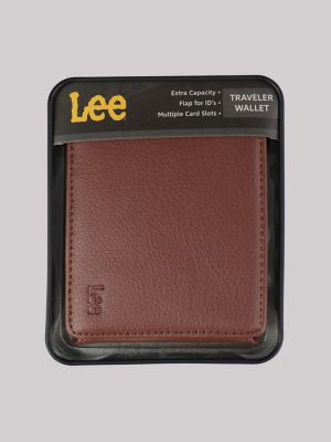 Men's Embossed Logo Traveler Wallet