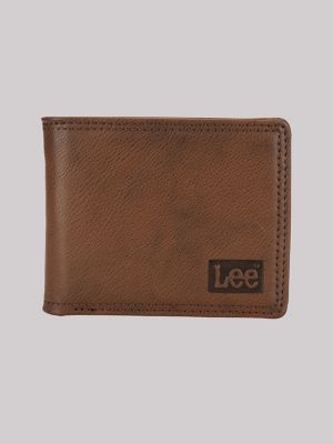 Men's Embossed Logo Tumbled Passcase Wallet