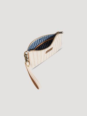 Women's Stripe Logo Wristlet Wallet
