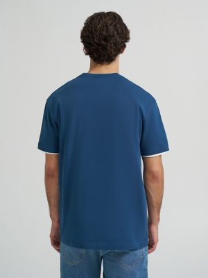 Men's Relaxed Fit Patch Logo Tee in Insignia Blue