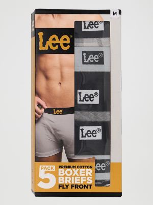 Men's 5-Pack Boxer Briefs in Grey/Black alternative view