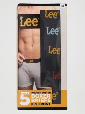 Mens 5 Pack Boxer Briefs:Black:L alternative view