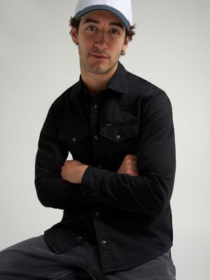 mens black western dress shirt Men's Cinch Black Modern Fit Shirt, XL