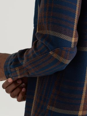 Men's Lee 101&trade; Flannel Workwear Shirt in Navy Plaid