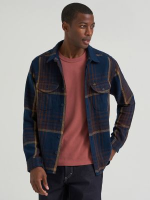 Men's Lee 101&trade; Flannel Workwear Shirt in Navy Plaid