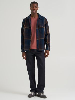 Men's Lee 101&trade; Flannel Workwear Shirt in Navy Plaid