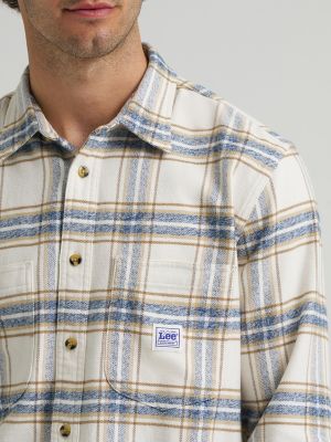 Men's Premium 91-J Worker Shirt in Ecru