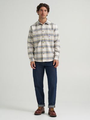 Men's Premium 91-J Worker Shirt in Ecru