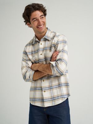 Men's Premium 91-J Worker Shirt in Ecru