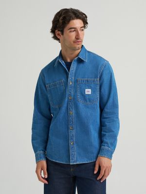 Men's Premium 91-J Worker Shirt in Tradewinds