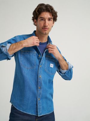 Men's Premium 91-J Worker Shirt in Tradewinds
