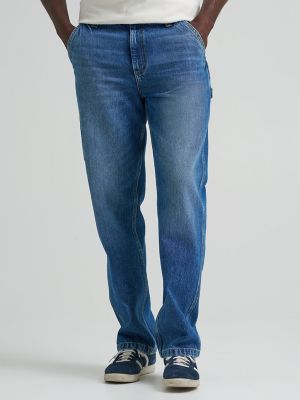 Men's 100% Cotton Loose Straight Carpenter Jean in Northern Sky