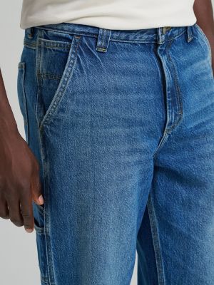 Men's 100% Cotton Loose Straight Carpenter Jean in Northern Sky