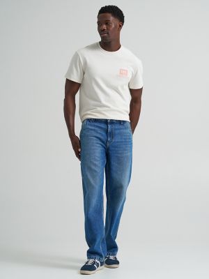 Men's 100% Cotton Loose Straight Carpenter Jean in Northern Sky