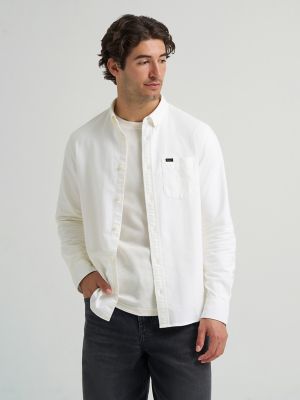 Men's Premium One Pocket Solid Shirt in Bright White